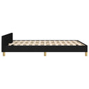 sengeramme uden madras 140x200 cm stof sort