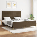 sengeramme uden madras 160x200 cm stof mørkebrun