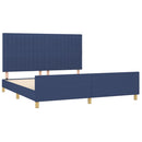 sengeramme uden madras 160x200 cm stof blå