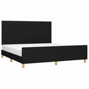 sengeramme uden madras 180x200 cm stof sort