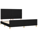 sengeramme uden madras 180x200 cm stof sort
