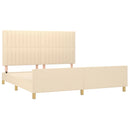 sengeramme uden madras 180x200 cm stof cremefarvet