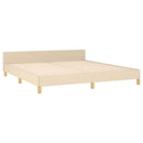 sengeramme uden madras 180x200 cm stof cremefarvet