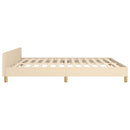 sengeramme uden madras 180x200 cm stof cremefarvet