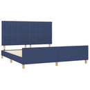sengeramme uden madras 180x200 cm stof blå