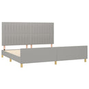sengeramme uden madras 200x200 cm stof lysegrå