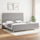 sengeramme uden madras 200x200 cm stof lysegrå
