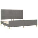 sengeramme uden madras 200x200 cm stof mørkegrå