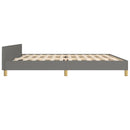sengeramme uden madras 200x200 cm stof mørkegrå