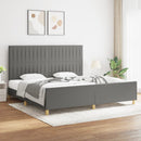 sengeramme uden madras 200x200 cm stof mørkegrå
