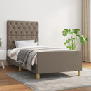 sengeramme uden madras 80x200 cm stof gråbrun