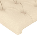 sengeramme uden madras 90x190 cm stof cremefarvet