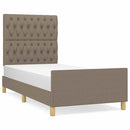 sengeramme uden madras 90x200 cm stof gråbrun