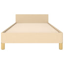 sengeramme uden madras 90x200 cm stof cremefarvet