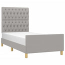 Sengeramme uden madras Lysegrå 100x200 cm Stof
