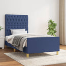 sengeramme uden madras 100x200 cm stof blå
