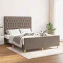 sengeramme uden madras 140x190 cm stof gråbrun