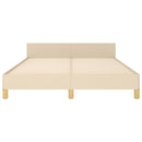 sengeramme uden madras 140x190 cm stof cremefarvet