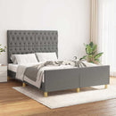 sengeramme uden madras 140x200 cm stof mørkegrå