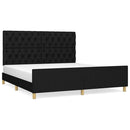 sengeramme uden madras 160x200 cm stof sort