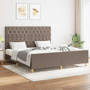 sengeramme uden madras 160x200 cm stof gråbrun