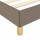 sengeramme med sengegavl 90x190 cm stof gråbrun