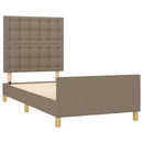 sengeramme uden madras 90x200 cm stof gråbrun