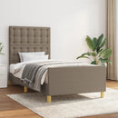 sengeramme uden madras 90x200 cm stof gråbrun