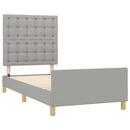 Sengeramme uden madras Lysegrå 100x200 cm Stof