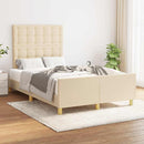 Sengeramme uden madras Creme 120x200 cm Stof