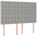 sengeramme uden madras 140x190 cm stof lysegrå