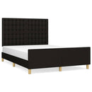 sengeramme uden madras 140x190 cm stof sort