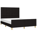 sengeramme uden madras 140x190 cm stof sort