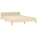 sengeramme uden madras 140x190 cm stof cremefarvet