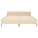 sengeramme uden madras 140x190 cm stof cremefarvet