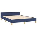sengeramme uden madras 140x190 cm stof blå
