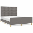 sengeramme uden madras 140x200 cm stof mørkegrå