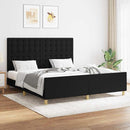 sengeramme uden madras 160x200 cm stof sort