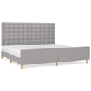 sengeramme uden madras 200x200 cm stof lysegrå