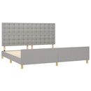 sengeramme uden madras 200x200 cm stof lysegrå