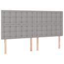 sengeramme uden madras 200x200 cm stof lysegrå