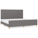 sengeramme uden madras 200x200 cm stof mørkegrå