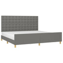 sengeramme uden madras 200x200 cm stof mørkegrå