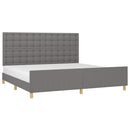 sengeramme uden madras 200x200 cm stof mørkegrå