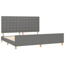 sengeramme uden madras 200x200 cm stof mørkegrå