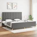 sengeramme uden madras 200x200 cm stof mørkegrå