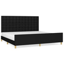 sengeramme uden madras 200x200 cm stof sort