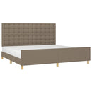 sengeramme uden madras 200x200 cm stof gråbrun
