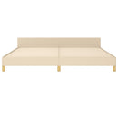 sengeramme uden madras 200x200 cm stof cremefarvet