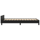 sengeramme med sengegavl 80x200 cm kunstlæder sort
